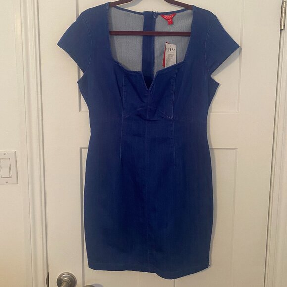 Juliana Denim Dress in Bright Blue - Picture 1 of 6